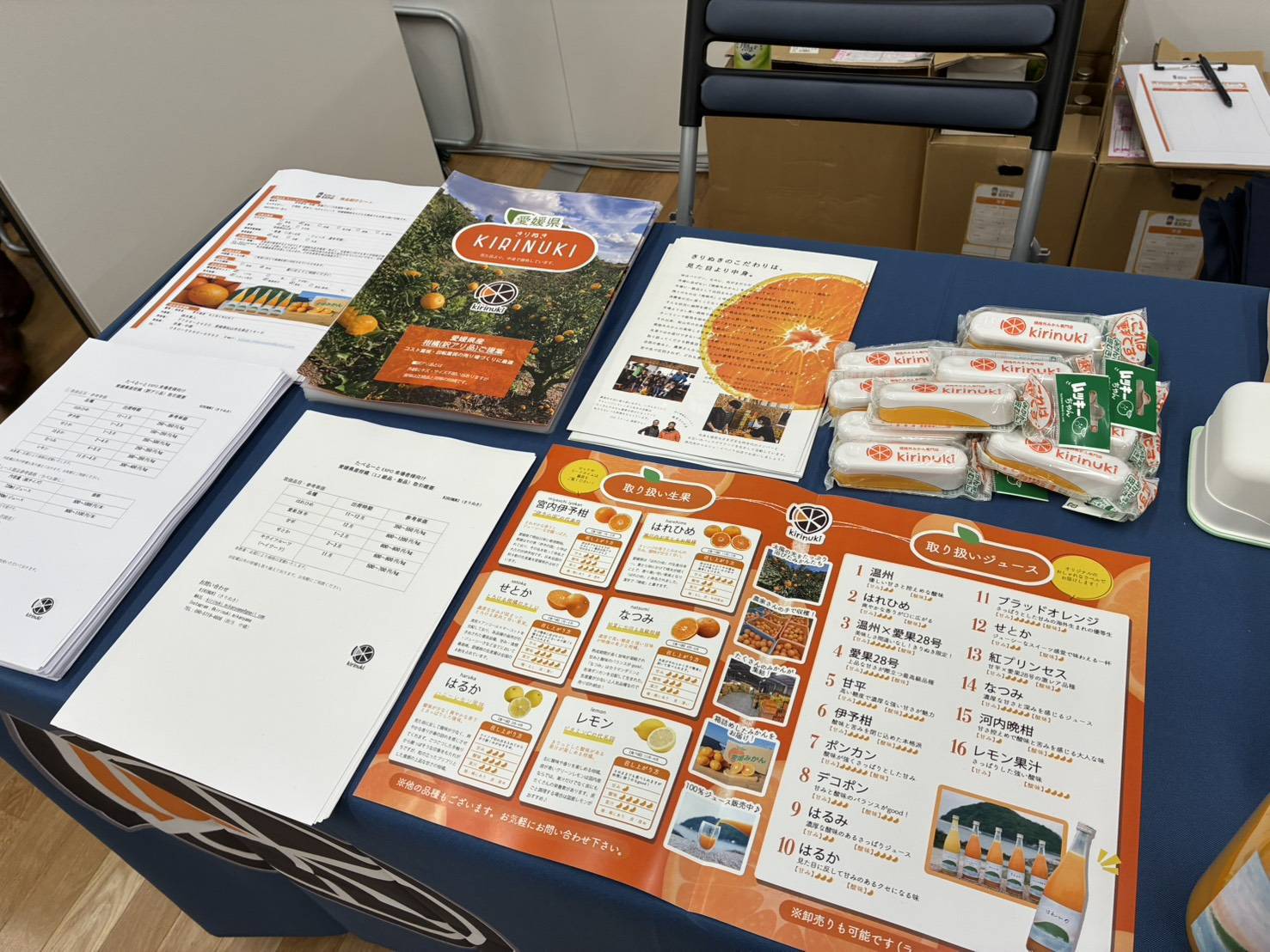 たべるーとEXPOで展示した資料と商品